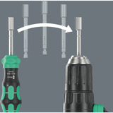 Wera Kraftform Kompakt 28 RA 1, Set di bit Nero/Verde