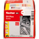 fischer Tassello ad espansione SX Plus 8x40 grigio chiaro
