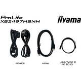 iiyama ProLite XB2497HSNH-B1, Monitor LED Nero (opaco), 60,5 cm (23.8"), 1920 x 1080 Pixel, Full HD, Nero