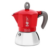 Bialetti Moka Induction 0,16 L Alluminio, Macchina per espresso rosso/Argento, 0,16 L, Alluminio, Alluminio, Nero, Rosso