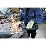 Bosch GWS 18V-15 SC smerigliatrice angolare 12,5 cm 9800 Giri/min 1,3 kg blu/Nero, 9800 Giri/min, 12,5 cm, Batteria, 8 Ah, 1,3 kg, Motore senza spazzole