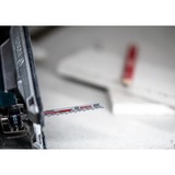 Bosch T 141 HM Lama per seghetto alternativo Carburo 2 pz, Lama per sega Lama per seghetto alternativo, Pannello in fibra di cemento, Plastica rinforzata con fibra di vetro, Cartongesso, Carburo, Nero, Rosso, Acciaio inox, 4,3 mm, 5 cm