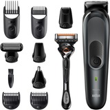 Braun All-in-one Rifinitore Tutto-In-Uno 7 MGK7321, Regolabarba Uomo 10-In-1, Tagliacapelli, Per Viso, Capelli, Corpo, Tagliacappelli argento scuro/Nero, Regolabarba Uomo 10-In-1, Tagliacapelli, Per Viso, Capelli, Corpo, Lavabile, Batteria, Nero, Grigio
