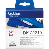 Brother Nastro carta continua Nero su bianco, DK, Bianco, Termica diretta, Brother, Brother QL1050, QL1060N, QL500, QL500A, QL550, QL560,QL560VP, QL570, QL580N, QL650TD, QL700,...