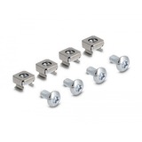 DeLOCK 66868 porta accessori Staffa di supporto, Rotaie di montaggio Nero, Staffa di supporto, Nero, Metallo, 48,3 cm (19"), 450 mm, 40 mm
