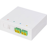 Digitus Custodia FTTH con 2 x accoppiatori LC/APC DX con otturatore, Housing bianco