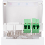 Digitus Custodia FTTH con 2 x accoppiatori LC/APC DX con otturatore, Housing bianco