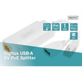 Digitus Splitter PoE USB-A 5V bianco