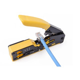 Digitus Strumento di crimpatrice multimodulare, Pass through, Pinza crimpatrice giallo