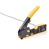 Digitus Strumento di crimpatrice multimodulare, Pass through, Pinza crimpatrice giallo