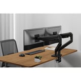 Digitus Supporto doppio per monitor, 2x 45", 2x 20 kg, Base per monitor Nero