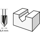 Dremel Fresa per scanalature a V HSS Ø 6,4mm (640) 