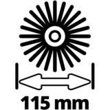 EINHELL 3424122 accessorio per utensili manuali da giardino Spazzola Nero, Marrone Acciaio Spazzola, Nero, Marrone, Acciaio, 1400 Giri/min, 11,5 cm, 1 kg