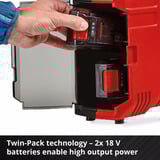 EINHELL Compressore a batteria in valigetta TE-AC 36/8 Li OF Set - Solo, 36 Volt (2x18V) rosso