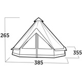 Easy Camp Vaulen Tipi, per 7 persone, Tenda marrone