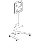 HAGOR BrackIT Rotate 165,1 cm (65") Nero Pavimento Nero, Libera installazione, 45 kg, 116,8 cm (46"), 165,1 cm (65"), 400 x 400 mm, Nero