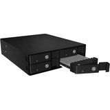 ICY BOX IB-2240SSK 13,3 cm (5.25") Vassoio per unità di memorizzazione Nero Nero, 13,3 cm (5.25"), Vassoio per unità di memorizzazione, 2.5", SATA, SATA II, SATA III, Serial Attached SCSI (SAS), Nero, Alluminio