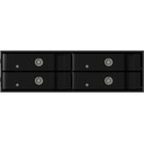ICY BOX IB-2240SSK 13,3 cm (5.25") Vassoio per unità di memorizzazione Nero, Inquadramento Nero, 13,3 cm (5.25"), Vassoio per unità di memorizzazione, 2.5", SATA, SATA II, SATA III, Serial Attached SCSI (SAS), Nero, Alluminio