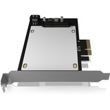 ICY BOX IB-PCI2017-U2 scheda di interfaccia e adattatore Interno U.2 PCIe, U.2, PCIe 3.0, Nero, Argento, Cina, 32 Gbit/s