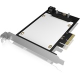 ICY BOX IB-PCI2017-U2 scheda di interfaccia e adattatore Interno U.2 PCIe, U.2, PCIe 3.0, Nero, Argento, Cina, 32 Gbit/s