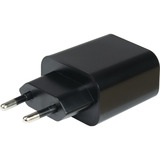 Inter-Tech Caricatore PD-2120, caricatore USB-C + USB-A, Caricabatterie Nero