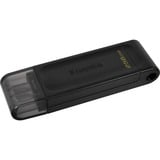 Kingston DataTraveler 256GB USB-C 3.2 Gen 1 70, Chiavetta USB Nero, 256 GB, USB tipo-C, 3.2 Gen 1 (3.1 Gen 1), Cuffia, 7 g, Nero