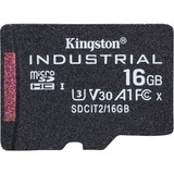 Kingston Industrial 16 GB MicroSDHC UHS-I Classe 10 Nero, 16 GB, MicroSDHC, Classe 10, UHS-I, Class 3 (U3), V30