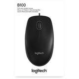 Logitech B100 Optical Usb f/ Bus mouse Ambidestro USB tipo A Ottico 800 DPI Nero, Ambidestro, Ottico, USB tipo A, 800 DPI, Nero