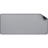 Logitech Desk Mat Studio Series Grigio, Tappetino per mouse grigio, Grigio, Tinta unita, Nylon, Poliestere, Barra appoggiaferro antiscivolo
