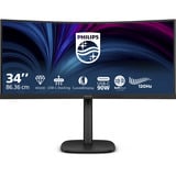 Philips Serie 3000 34B2U3600C/00 Monitor PC 86,4 cm (34") 3440 x 1440 Pixel Wide Quad HD LCD Nero, Monitor LED Nero, 86,4 cm (34"), 3440 x 1440 Pixel, Wide Quad HD, LCD, 4 ms, Nero