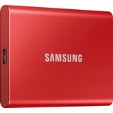 SAMSUNG Portable SSD T7 1000 GB Rosso rosso, 1000 GB, USB tipo-C, 3.2 Gen 2 (3.1 Gen 2), 1050 MB/s, Protezione della password, Rosso