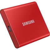 SAMSUNG Portable SSD T7 1000 GB Rosso rosso, 1000 GB, USB tipo-C, 3.2 Gen 2 (3.1 Gen 2), 1050 MB/s, Protezione della password, Rosso