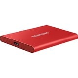 SAMSUNG Portable SSD T7 1000 GB Rosso, Disco a stato solido rosso, 1000 GB, USB tipo-C, 3.2 Gen 2 (3.1 Gen 2), 1050 MB/s, Protezione della password, Rosso