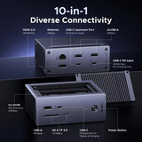 UGREEN Revodok Pro Docking station 10-in-1 argento