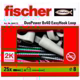 fischer EasyHook Anello DuoPower 8x40, Tassello bianco