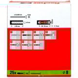 fischer EasyHook Anello DuoPower 8x40, Tassello bianco