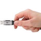 goobay Cavo Ethernet USB-A 3.2 Gen1 connettore > connettore RJ-45, Scheda di rete Nero/Argento