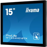 iiyama ProLite TF1534MC-B7X Monitor PC 38,1 cm (15") 1024 x 768 Pixel XGA LED Touch screen Multi utente Nero Nero, 38,1 cm (15"), 1024 x 768 Pixel, XGA, LED, 8 ms, Nero