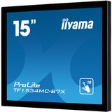 iiyama ProLite TF1534MC-B7X Monitor PC 38,1 cm (15") 1024 x 768 Pixel XGA LED Touch screen Multi utente Nero Nero, 38,1 cm (15"), 1024 x 768 Pixel, XGA, LED, 8 ms, Nero