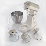 Ariete 1588 Impastatrice Planetaria - Pane, pizza e dolci - 7 Velocità - 3 Fruste - 5,5 Litri - Acciaio Inox - 2400 Watt - Linea Vintage - Beige, Robot da cucina beige/crema, pizza e dolci - 7 Velocità - 3 Fruste - 5,5 Litri - Acciaio Inox - 2400 Watt - Linea Vintage - Beige, Sbattitore con base, Beige, Impasto, Miscelatura, 5,5 L, Beige, Manopola