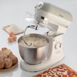 Ariete 1588 Impastatrice Planetaria - Pane, pizza e dolci - 7 Velocità - 3 Fruste - 5,5 Litri - Acciaio Inox - 2400 Watt - Linea Vintage - Beige, Robot da cucina beige/crema, pizza e dolci - 7 Velocità - 3 Fruste - 5,5 Litri - Acciaio Inox - 2400 Watt - Linea Vintage - Beige, Sbattitore con base, Beige, Impasto, Miscelatura, 5,5 L, Beige, Manopola