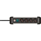 Brennenstuhl Multipresa Premium Alu-Line 4 vie, Ciabatta Nero/alluminio