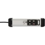 Brennenstuhl Multipresa Premium Alu-Line 4 vie, Ciabatta Nero/alluminio