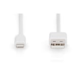 Digitus Cavo dati/ricarica USB 2.0 USB-A > Lightning, certificato MFI bianco