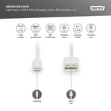 Digitus Cavo dati/ricarica USB 2.0 USB-A > Lightning, certificato MFI bianco