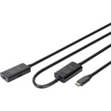 Digitus Cavo di prolunga attivo USB 3.2 Gen 1, connettore USB-C > presa USB-C Nero