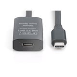 Digitus Cavo di prolunga attivo USB 3.2 Gen 1, connettore USB-C > presa USB-C Nero