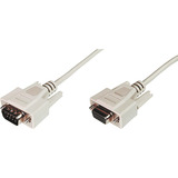 Digitus Cavo di prolunga per trasferimento dati seriale, D-Sub9 (spina) > D-Sub9 (presa) beige