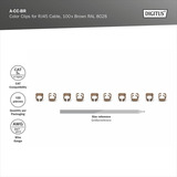 Digitus Clip colorati per cavi patch, Clip per cavo marrone