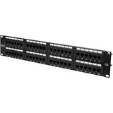 Digitus Pannello Patch Classe E, CAT 6, Patch Panel Nero, CAT 6, RJ-45, Nero, Acciaio galvanizzato, SECC, Acciaio, Montaggio a rack, 560 mm, 75 mm